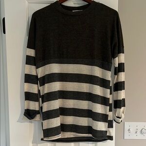 Adora Striped Black and White Long Sleeve Shirt